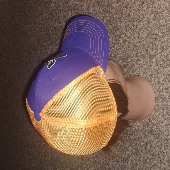 NFL Team Minnesota Vikings Trucker Mesh Fitted Stretch Hat OS - Picture 6 of 8